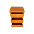 Bedside Table MDF Brown Colour Waveform Design Three Drawers