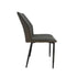 6x Dining Chair Brown Faux Leather Upholstered Seat Powder Coated Iron Legs