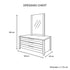Dresser with 3 Storage Drawers in Natural Wood like MDF in Oak Colour with Mirror