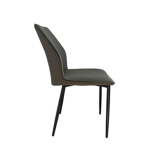 Dining Set Sintered Stone Table Faux Leather chairs