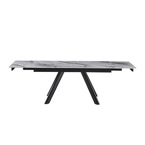 Sintered Stone Top Sturdy Feet Powder Coating Dining Table