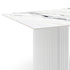 Dining Table Sintered Stone Top MDF Table Base High Glossy White