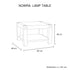 Lamp Table Open Storage Solid Wooden Frame in Classic Oak Colour