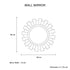 Wall Mirror MDF Silver Clear Image Lightweight MRR-02