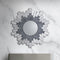 Wall Mirror Sparkling Crush Crystal MDF Silver And Grey MRR-06