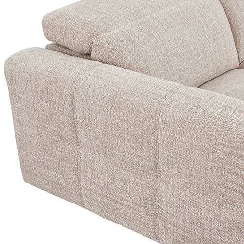 2 Seater Fabric Power Recliner with Power Headrest & Zero-Wall Design