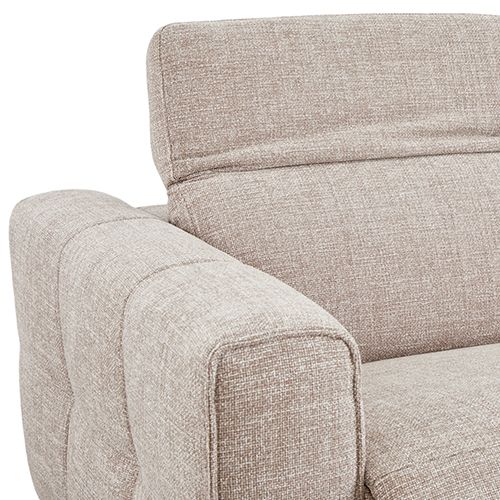 3 Seater Fabric Power Recliner with Power Headrest & Zero-Wall Design