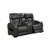 2 Seater Electric Air Leather Dark Grey Recliner