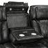 2 Seater Electric Air Leather Dark Grey Recliner