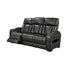 3 Seater Electric Air Leather Dark Grey Recliner