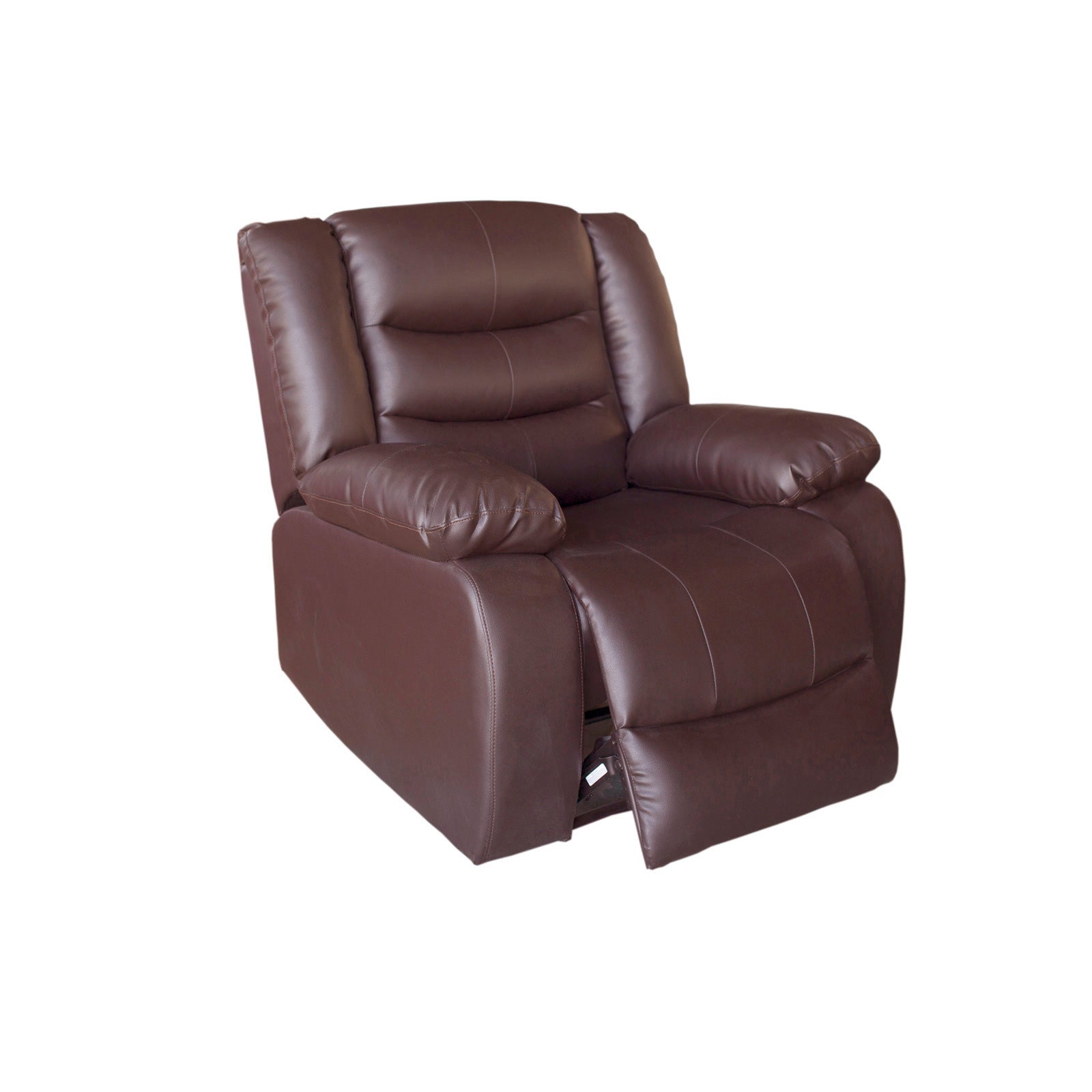 Fantasy Single Seater Recliner Chair Brown PU Faux Leather Lounge Armchair Sofa