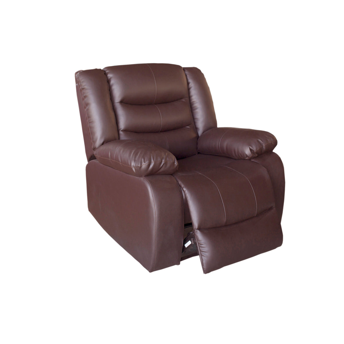 Fantasy Single Seater Recliner Chair Brown PU Faux Leather Lounge Armchair Sofa