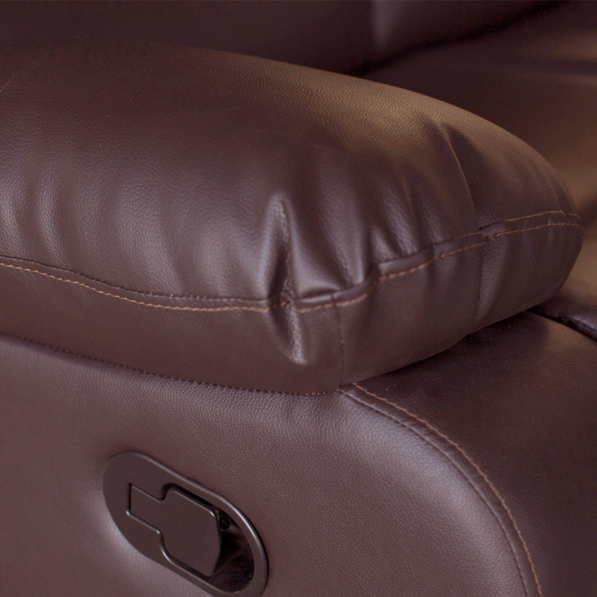 Fantasy Single Seater Recliner Chair Brown PU Faux Leather Lounge Armchair Sofa
