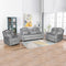 3-2-1 Seater Finest Grey Fabric Recliner Sofa Sturdy Construction Metal Mechanism