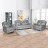 3-2-1 Seater Finest Grey Fabric Recliner Sofa Sturdy Construction Metal Mechanism