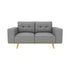 2-3 Seater Fabric Sofa Upholstery Pocket Spring Wooden Frame Grey Colour