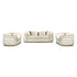 3-1-1 Seater Sofa Set Beige Velvet Fabric Solid Wood construction Gold Stainless Steel Trim