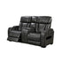 3-2-1 Seater Electric Air Leather Dark Grey Recliner Set