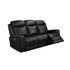 3-1-1 Seater Electric Leather/PVC Black Recliner Set