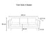 3+2 Seater Sofa Teal Fabric Lounge Set for Living Room Couch with Wooden Frame