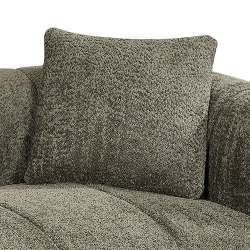 Frameless Compressed Fabric 3 Seater Sofa