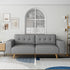 3 Seater Sofa Fabric Upholstery Grey Colour Pocket Spring Wooden Frame