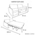 Harper Multifunctional 3 Seater Sofa Bed Fabric Upholstery Wooden Structure