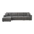 5-Piece Grey Modular Corduroy Sofa with Storage Chaise