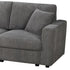 5-Piece Grey Modular Corduroy Sofa with Storage Chaise