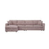 5-Piece Pink Modular Corduroy Sofa with Storage Chaise