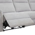 Fabric Electric Recliner Grey Chaise Sofa with Storage