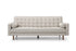 Sofa Bed 3 Seater Button Tufted Lounge Set for Living Room Couch in Fabric Beige Colour