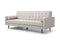3‑Seater Sofa Bed – Beige Fabric, Button‑Tufted, Pocket Coil Support