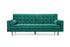 Sofa Bed 3 Seater Button Tufted Lounge Set for Living Room Couch in Velvet Green Colour