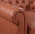 Single Seater Brown Sofa Lounge Button Tufted in Faux Leather