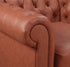 2 Seater Brown Sofa Lounge Chesterfireld Style Button Tufted in Faux Leather