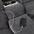 Grey Colour Corner Sofa Chaise Premium Fabric Electric Recliner With Manual Headrest Cup-Holder Charging Point Lighting