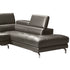 Vienna Sofa Faux Leather 5 Seater Grey