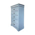 Tallboy with 5 Storage Drawers in Solid Wooden Metal Handles Grey Colour