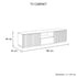 TV Cabinet Storage Drawer MDF Glossy Entertainment Unit in White colour