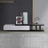 220cm High Gloss TV Cabinet Black & White Entertainment Unit 2 Drawers Assembled