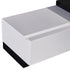 220cm High Gloss TV Cabinet Black & White Entertainment Unit 2 Drawers Assembled
