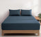 100% Vintage Washed Cotton Fitted Sheet Combo Set – 100% Natural Cotton, Ultra Soft & Breathable – Includes Fitted Sheet & Pillowcases – Machine Washable (Indigo, Single)