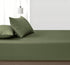 100% Vintage Washed Cotton Fitted Sheet Combo Set – 100% Natural Cotton, Ultra Soft & Breathable – Includes Fitted Sheet & Pillowcases – Machine Washable (Khaki Green, Single)