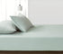 100% Vintage Washed Microfibre Fitted Sheet Set – Ultra Soft & Lightweight All-Season Fitted Sheet with 1 Pillowcase (Sage, Single Size)