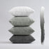 Corduroy Velvet Cushion Covers - Soft Velvet Fabric with Hidden Zipper - Stylish Mix of Grey Shades, 45cm x 45cm (Pack of 4)