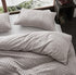 100% Premium Tufted Microfibre Quilt Cover Set - Ultra-Soft, Durable Embroidery Bedding Comforter Set - Machine Washable & Zipper Closure - Beige - Queen