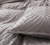 100% Premium Tufted Microfibre Quilt Cover Set - Ultra-Soft, Durable Embroidery Bedding Comforter Set - Machine Washable & Zipper Closure - Beige - Queen
