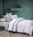 100% Jersey Cotton Quilt Cover Set - White - Queen