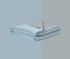 Ice Cooling Reversible Summer Comforter Blanket (Blue and Grey, Queen/King)